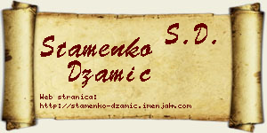 Stamenko Džamić vizit kartica